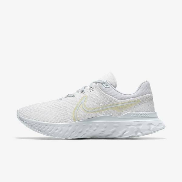 White Women\'s Nike React Infinity Run 3 By You Custom Road Running Shoes | NK963EBX