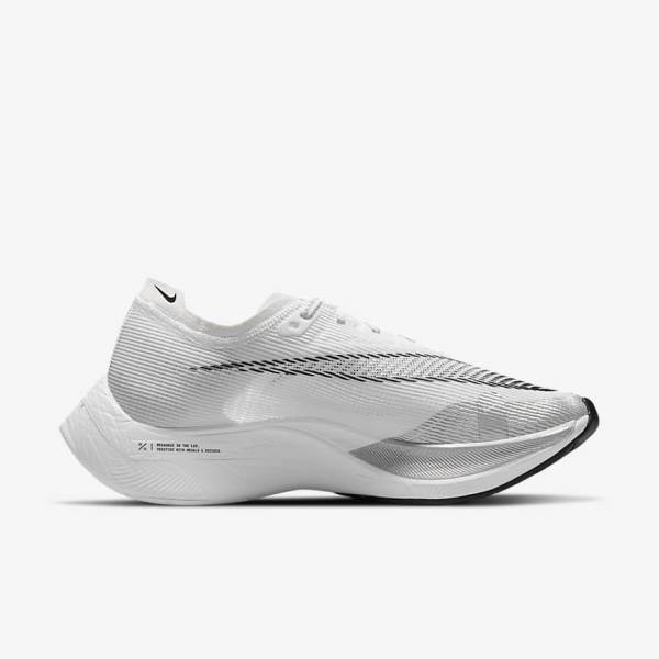 White / Yellow / Blue Women's Nike ZoomX Vaporfly Next% 2 Road Racing Running Shoes | NK541HJM