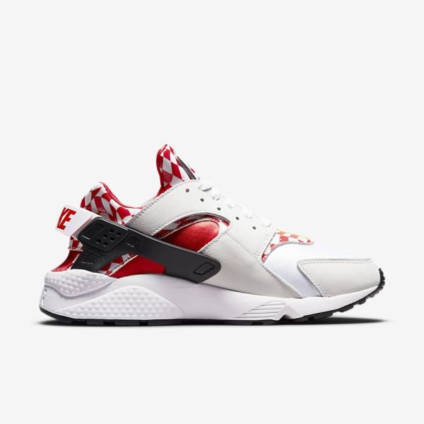 White / Yellow / Red Men's Nike Air Huarache Premium Liverpool F.C. Sneakers | NK586HRD