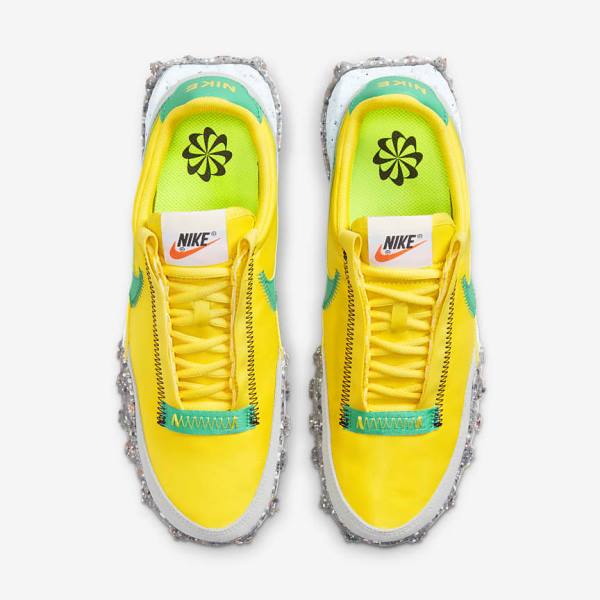 Yellow / Blue / Green Women's Nike Waffle Racer Crater Sneakers | NK925JTO