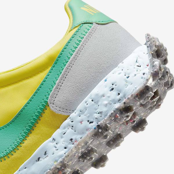 Yellow / Blue / Green Women's Nike Waffle Racer Crater Sneakers | NK925JTO