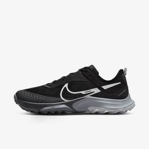 Black / Dark Grey / Platinum Men's Nike Air Zoom Terra Kiger 8 Trail Running Shoes | NK052RVB