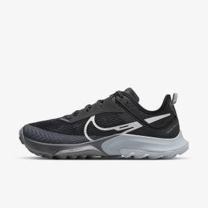 Black / Dark Grey / Platinum Women's Nike Air Zoom Terra Kiger 8 Trail Running Shoes | NK278IHE