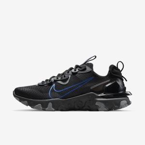 Black / Dark Grey / Royal Men's Nike React Vision Sneakers | NK261LID