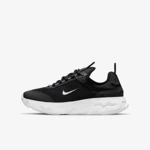 Black / Dark Grey / White Kids' Nike React Live Older Sneakers | NK718RZG