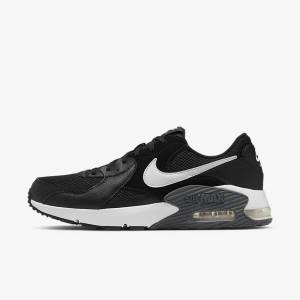 Black / Dark Grey / White Men's Nike Air Max Excee Sneakers | NK489LEO