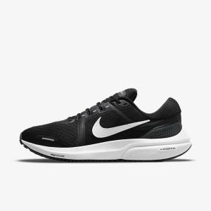 Black / Dark Grey / White Men's Nike Air Zoom Vomero 16 Road Running Shoes | NK803KDB