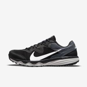 Black / Dark Grey / White Men's Nike Juniper Trail Trail Running Shoes | NK543ETL