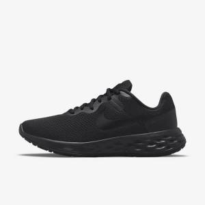 Black / Dark Grey Women's Nike Revolution 6 Next Nature Road Running Shoes | NK713FQJ