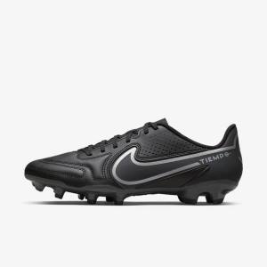 Black / Dark Grey Women's Nike Tiempo Legend 9 Club MG Multi-Ground Football Shoes | NK715BZG