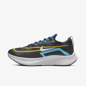 Black / Green / Orange Men's Nike Zoom Fly 4 Road Running Shoes | NK127ITD