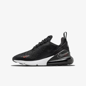 Black / Grey Kids' Nike Air Max 270 Older Sneakers | NK830SIG