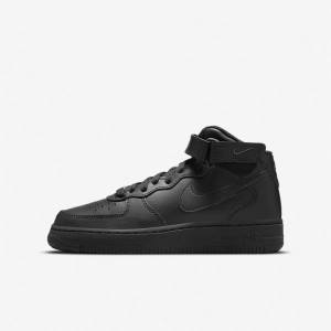 Black Kids' Nike Air Force 1 Mid LE Older Sneakers | NK790NWP