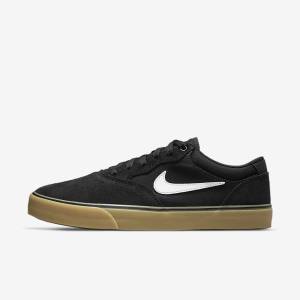 Black / Light Brown / White Men's Nike SB Chron 2 Skate Shoes | NK695WPV