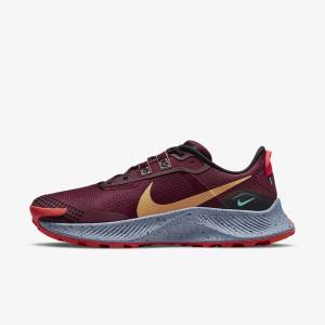 Black / Light Red / Brown Men's Nike Pegasus Trail 3 Trail Running Shoes | NK672CIF