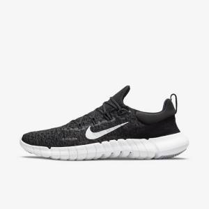 Black Men's Nike Free Run 5.0 Road Running Shoes | NK732YFU