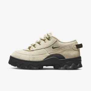 Black / Metal Gold / Khaki Women's Nike Lahar Low Sneakers | NK126UGK