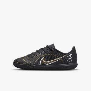 Black / Metal Silver / Grey / Metal Gold Kids' Nike Jr. Mercurial Vapor 14 Academy IC Older Indoor Court Football Shoes | NK981LCH