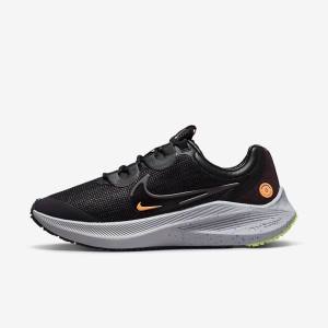 Black / Orange / Purple Women's Nike Zoom Winflo 8 Shield Weatherised Road Running Shoes | NK095EXZ