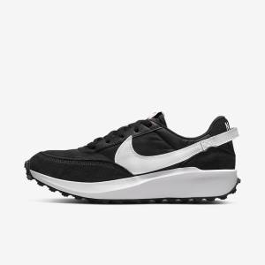 Black / Orange / White Women's Nike Waffle Debut Sneakers | NK038KUE