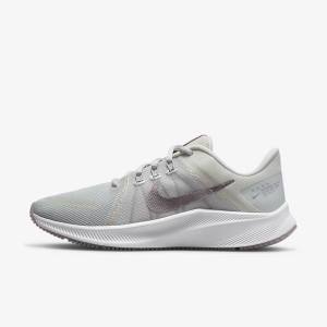 Black / Pink / Dark Grey / White Women's Nike Quest 4 Premium Road Running Shoes | NK318FIZ