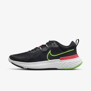 Black / Red / White / Green Men's Nike React Miler 2 Road Running Shoes | NK391IYG