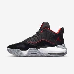 Black / White / Grey / Red Men's Nike Jordan Stay Loyal Sneakers | NK985QZY