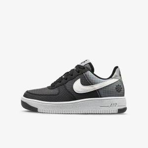 Black / White Kids' Nike Air Force 1 Crater Older Sneakers | NK420ONR