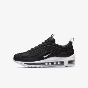 Black / White Kids' Nike Air Max 97 Older Sneakers | NK405RLN