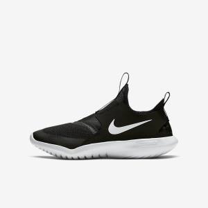 Black / White Kids' Nike Flex Runner Older Running Shoes | NK486AEP