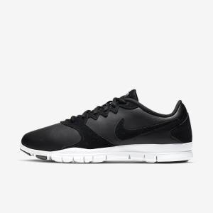 Black / White / Light Red / Black Women's Nike Flex Essential TR Leather Training Shoes | NK021TDZ