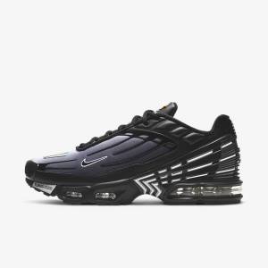 Black / White Men's Nike Air Max Plus III Sneakers | NK352BRL