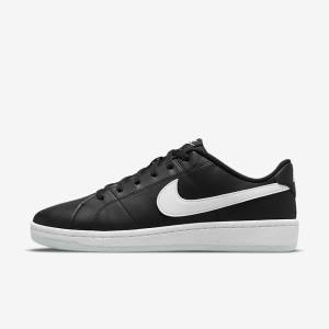 Black / White Men's Nike NikeCourt Royale 2 Next Nature Sneakers | NK293SXH