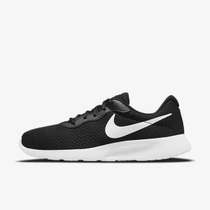 Black / White Men's Nike Tanjun Sneakers | NK843ITY