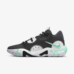 Black / White / Mint Women's Nike PG 6 Basketball Shoes | NK298ZTA