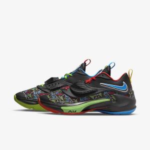 Black / White / Red / Green Men's Nike Zoom Freak 3 Basketball Shoes | NK102KCP