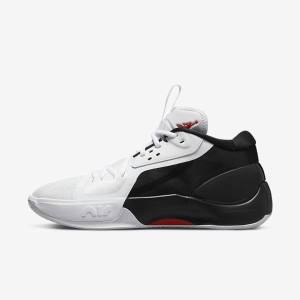 Black / White / Red Men's Nike Jordan Zoom Separate Basketball Shoes | NK830IUY