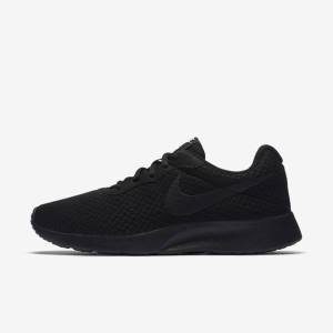 Black / White Women's Nike Tanjun Sneakers | NK183MQL