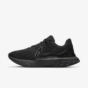 Black Women's Nike React Infinity Run Flyknit 3 Road Running Shoes | NK429ECD