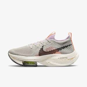 Blue Grey / Light Pink / Light Cream / Black Men's Nike Zoom Alphafly Next Nature Road Racing Running Shoes | NK978WYV