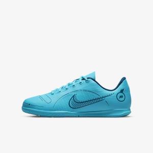 Blue / Orange Kids' Nike Jr. Mercurial Vapor 14 Club IC Older Indoor Court Football Shoes | NK321GPT