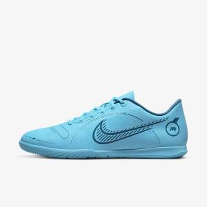 Blue / Orange Women's Nike Mercurial Vapor 14 Club IC Indoor Court Football Shoes | NK803QGW