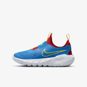 Blue / Red / Gold / Green Kids' Nike Flex Runner 2 Older Road Running Shoes | NK763LPE