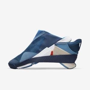 Blue / White Men's Nike Go FlyEase Sneakers | NK560WLM