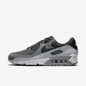 Dark Grey / Black Men's Nike Air Max 90 Sneakers | NK205WHC