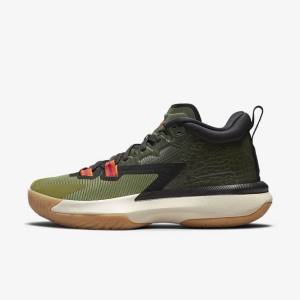 Dark Grey Green / Black Kids' Nike Zion 1 Older Sneakers | NK714UWO