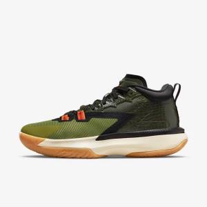 Dark Grey Green / Black Men's Nike Zion 1 Jordan Shoes | NK029RNX