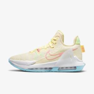 Green / Blue Men's Nike LeBron Witness 6 Basketball Shoes | NK932WFA