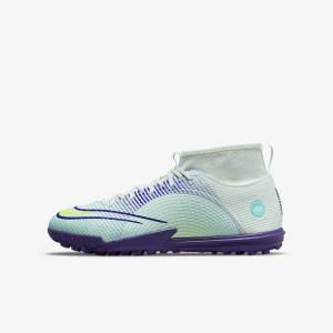 Green / Purple / Green Kids' Nike Jr. Mercurial Dream Speed Superfly 8 Academy TF Turf Football Shoes | NK920VPA