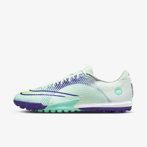 Green / Purple / Green Women's Nike Mercurial Dream Speed Vapor 14 Academy TF Turf Football Shoes | NK972OAR